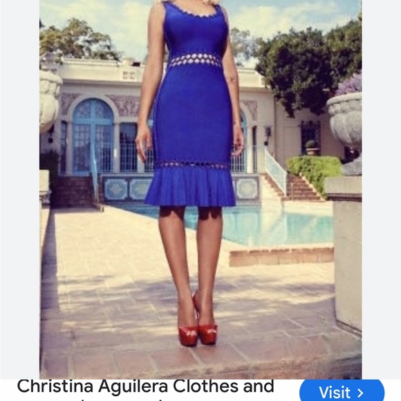 NWT Herve Leger Anais midi Dress in Radiant Sun. - Picture 11 of 12